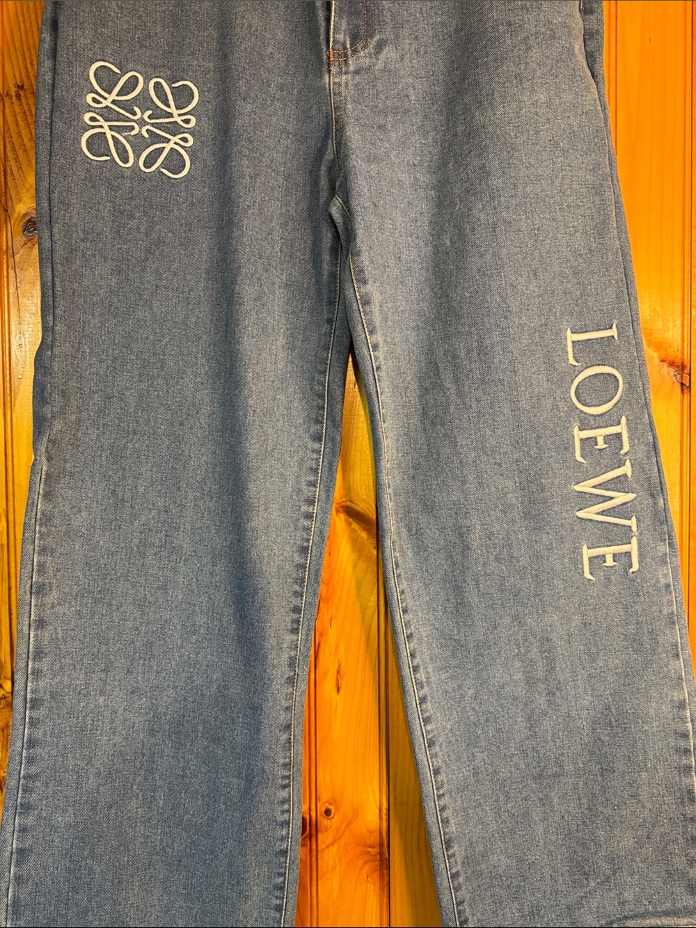 Loewe Anagram Baggy Wide-Leg Jeans - Picture 3 of 14